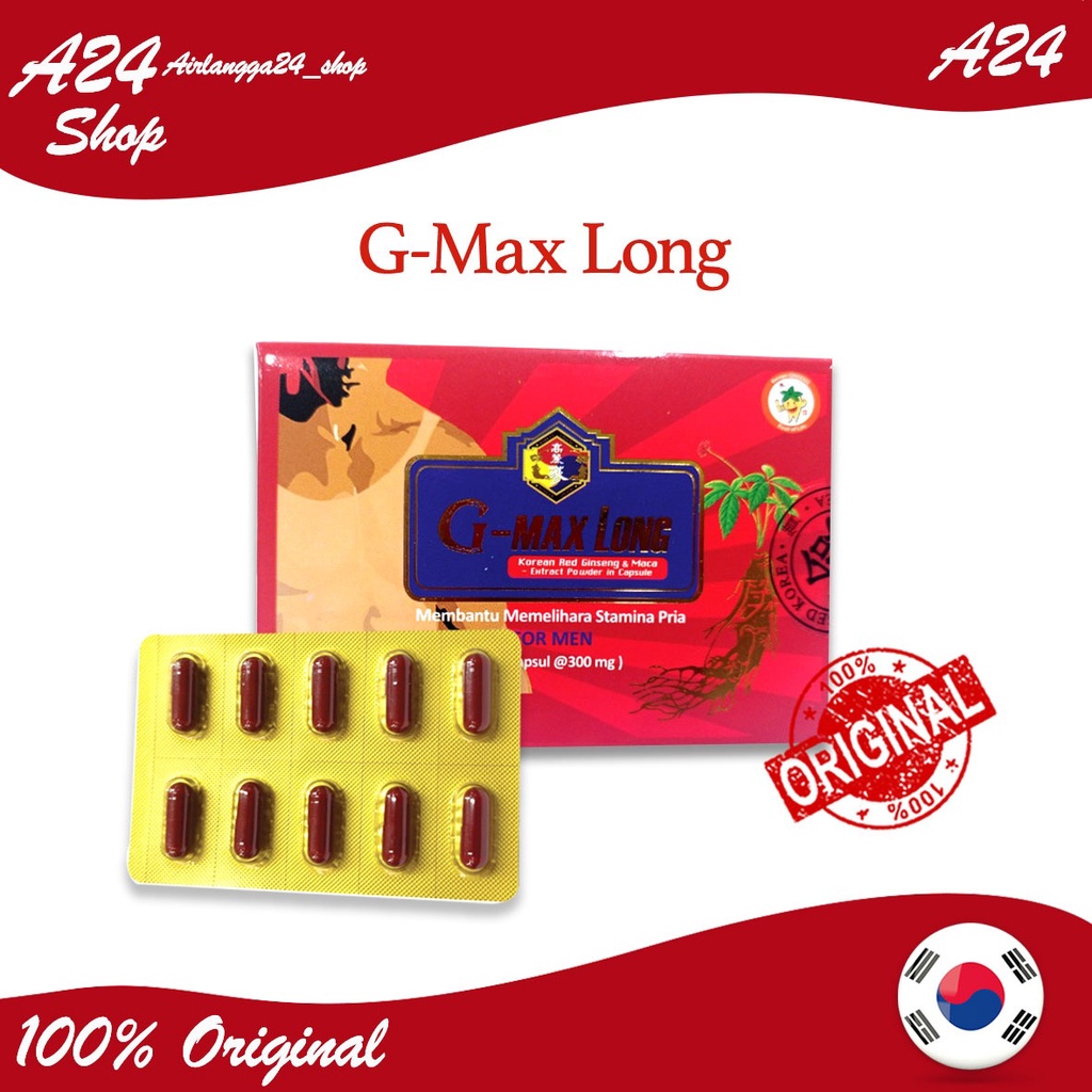 GMAXLONG KOREAN RED GINSENG 10 kapsul – ( FOR MEN )