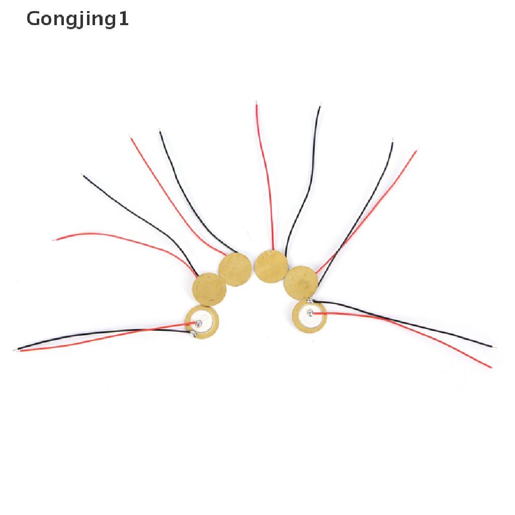 Gongjing1 6pcs Disk Piezoelektrik Piezoelektrik 15mm Untuk Pickup Gitar