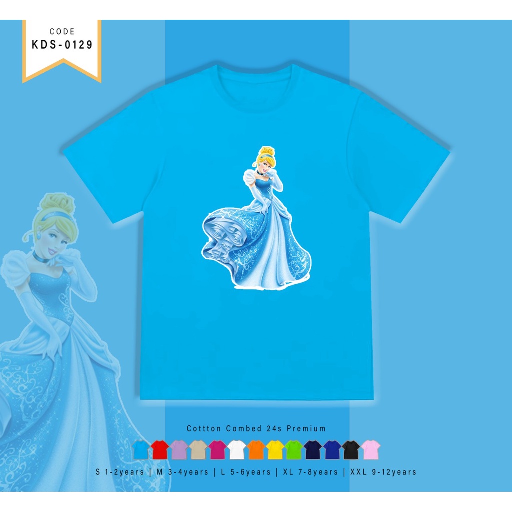 T-SHIRT / KAOS ANAK-ANAK TERMURAH BERGAMBAR PRINCES - TERIMA CUSTOM KAOS KELUARGA