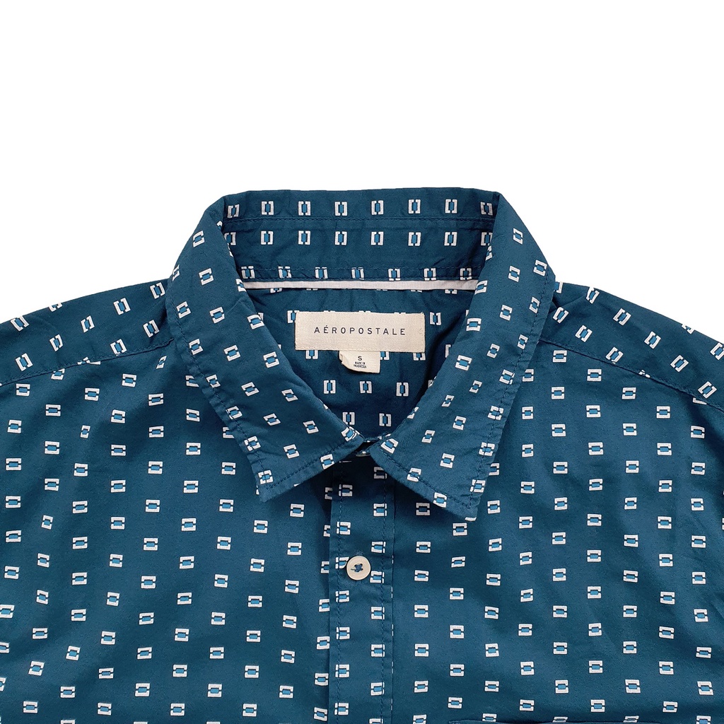 JOY SHADE Kemeja Pria Tangan Pendek Biru Kotak by Aeropostale