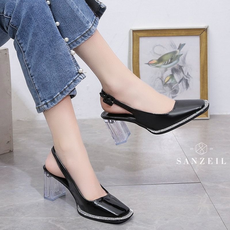 [COD] 712 Sanzeil Miror Heels Sepatu Wanita Import