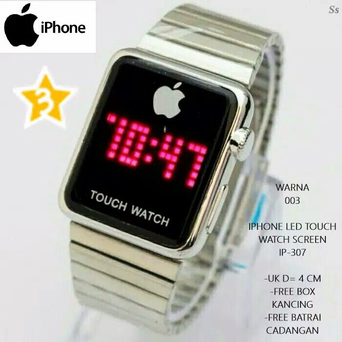 Jam Tangan Wanita IPHONE LED TOUCH WAVVTCH IP 307