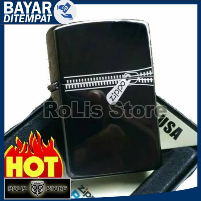 ZIPPO BLACK MOTIF RESLETING