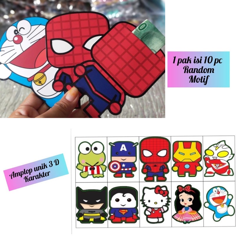 

Amplop Lebaran karakter anak Lucu isi 10 pc sudah mix motif