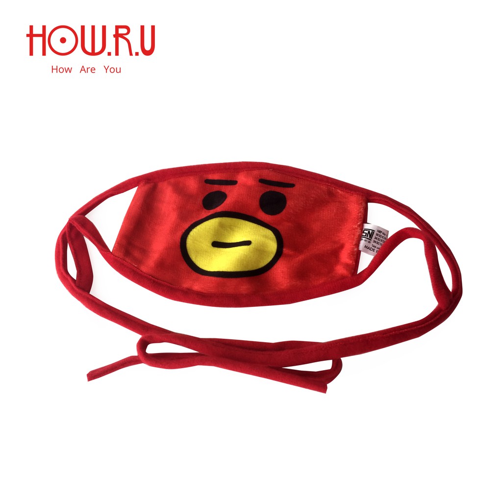 HOW.R.U | Dapat 2pcs - Masker Kain BT21 Mutu SNI