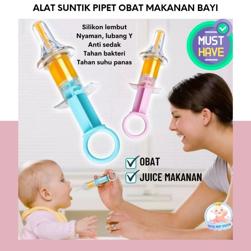 Penyuap Suntik Bayi untuk Obat dan Juice Makanan Bayi