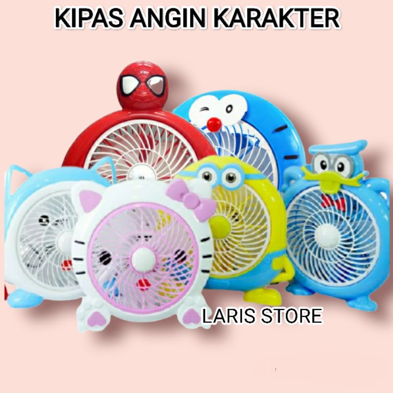 Kipas Angin Meja Karakter Lucu Doraemon Hello Kitty Dll