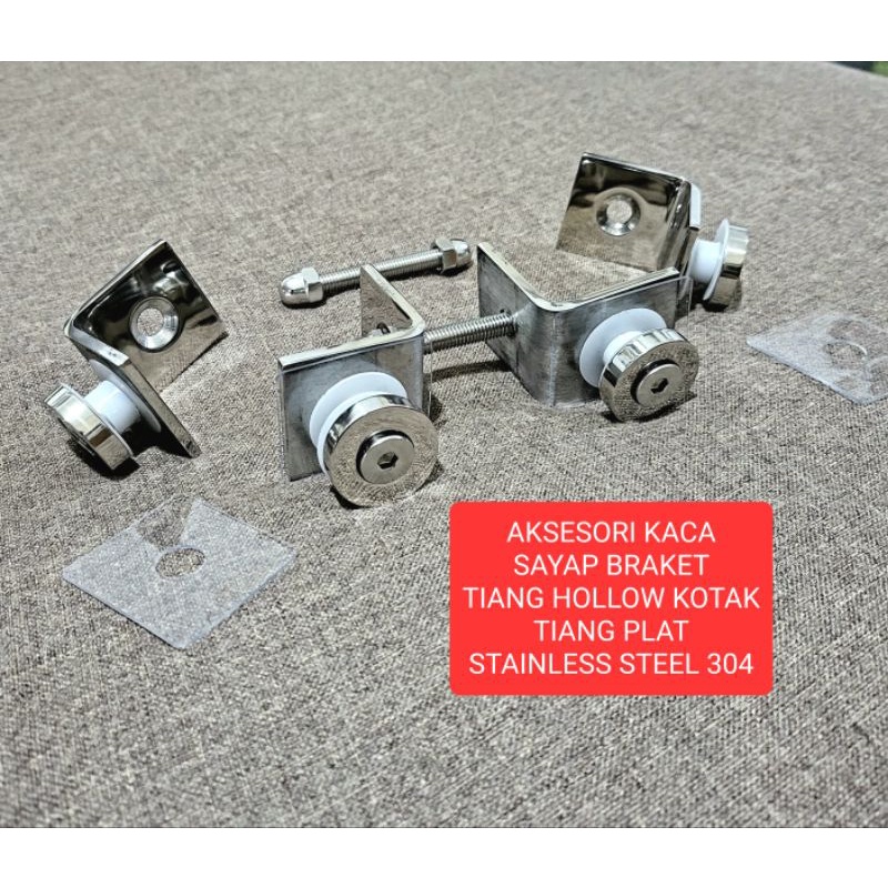 Jual SAYAP SPIDER BRAKET PLAT GLASS FITTING TIANG RAILING STAINLESS ...