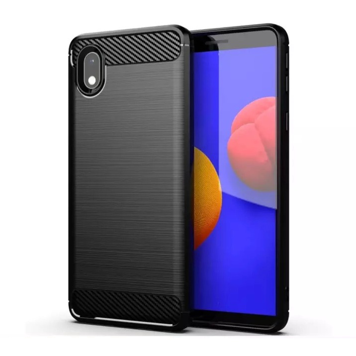 CASE SLIM FIT CARBON IPAKY SAMSUNG GALAXY A01 CORE SAMSUNG GALAXY M01 CORE SOFTCASE - FA