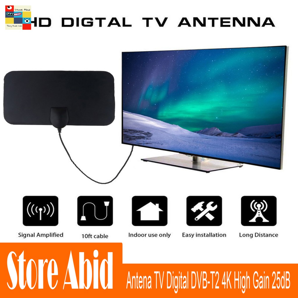 [ORIGINAL 100%] Taffware Antena TV Digital DVB-T2 4K High Gain 25dB