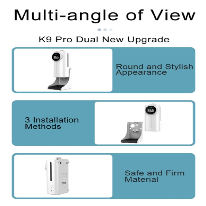 K9 Pro Dual Thermometer 2 in 1 Hand Sanitiser Dispenser - K9 Pro Aja