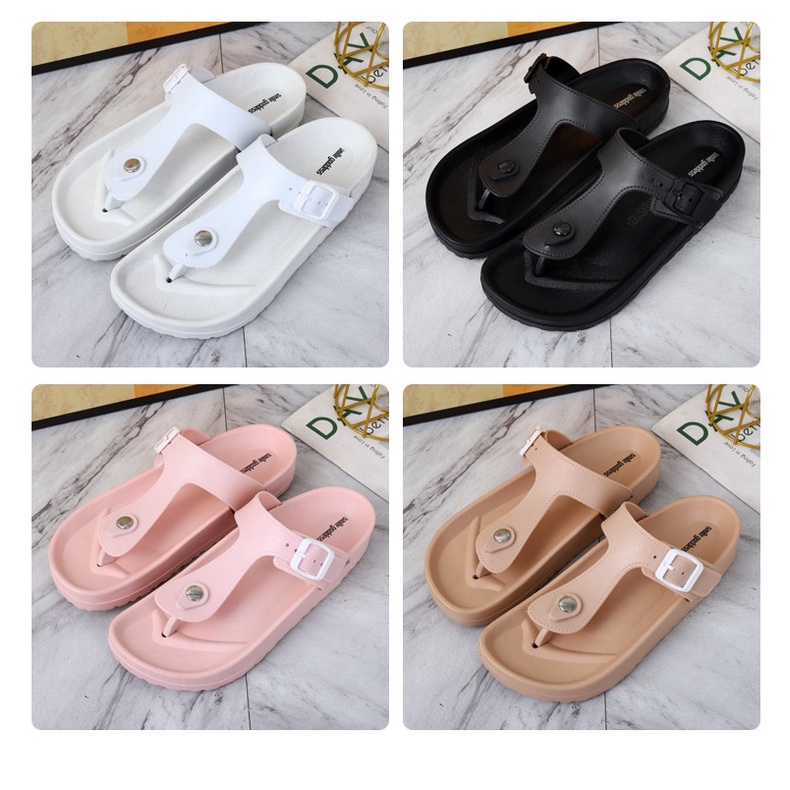 ♥TASBLUE♥S30 NEW COD Sandal pria/Wanita Briken Sandal  smile goddess Slip On Style Korea Import Real pict bisa gojek