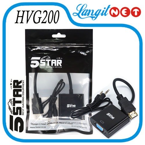 HVG200 5STAR HD MALE TO VGA FEMALE PLUS AUDIO CONVERTER