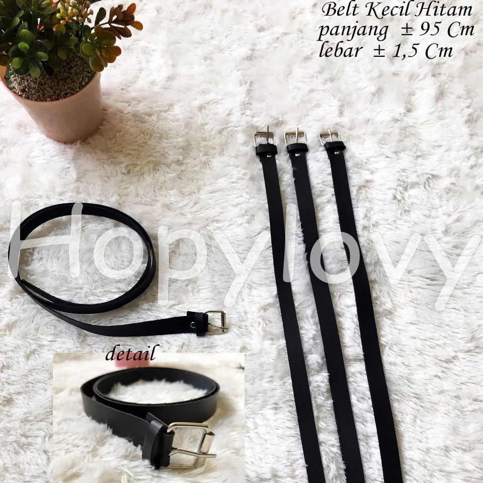 PROMO HOPYLOVY - Ikat Pinggang Wanita Eksklusif Hitam / Ring Belt Korea