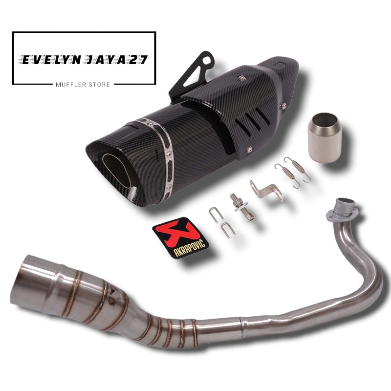 KNALPOT AKRAPOVIC EVOLUTION LINE CARBON IMPORT TAIWAN NMAX AEROX ADV PCX XMAX VARIO GENIO BEAT SCOOP