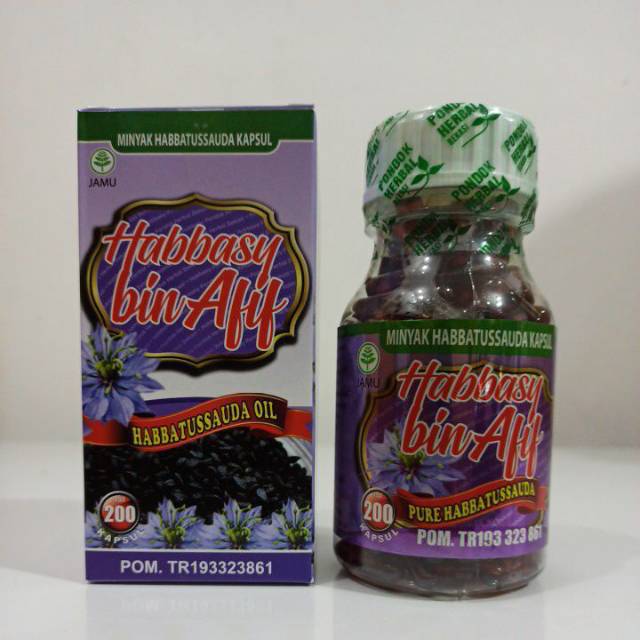 Habbasy Bin Afif Isi 200 Kapsul Cair Minyak Habbatussaudah Pondok Herbal Shopee Indonesia