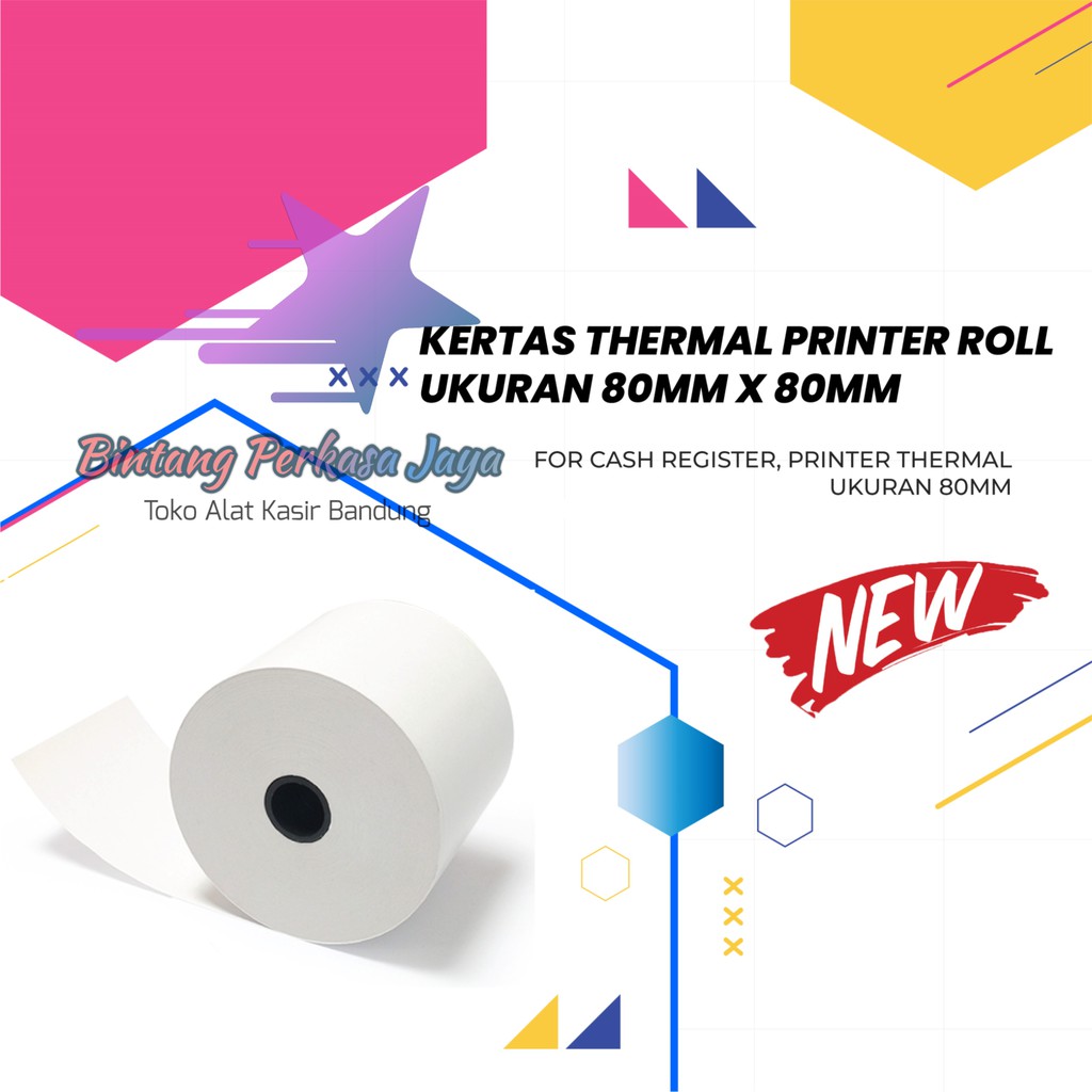 

Kertas thermal paper roll / Kertas Termal 80 x 80 1 Dus terlaris