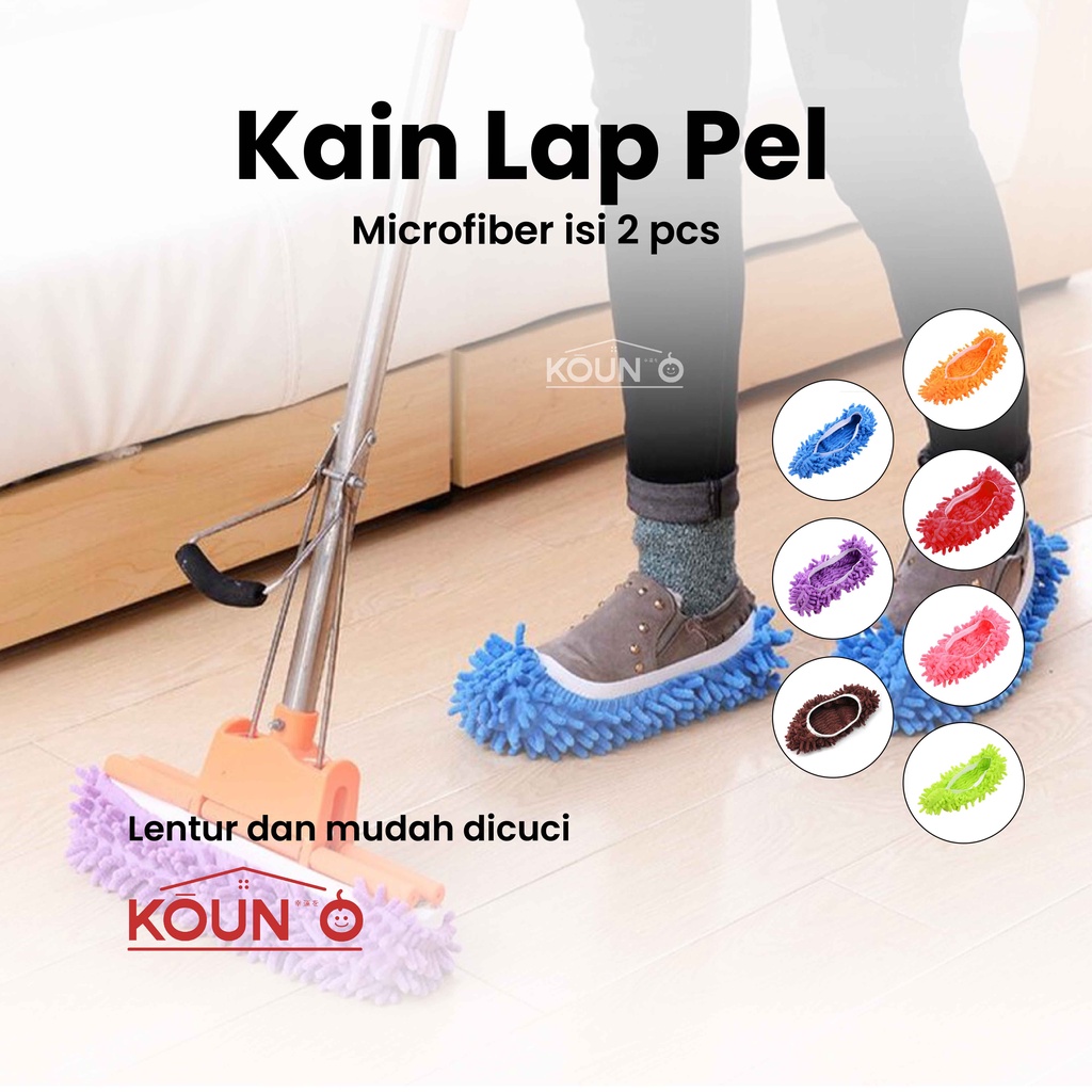 Kain Lap Pel Pembersih Lantai Kaki Sepatu Alat Pembersih Jendela Micro Fiber Cleaning Mop Shoes