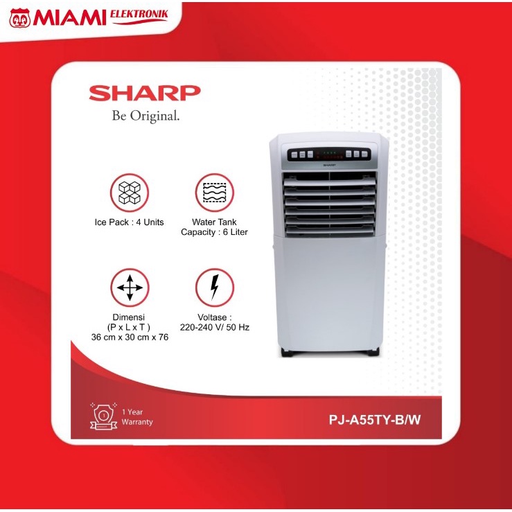 SHARP | PJ-A55TY-B/W Air Cooler PJA55TY