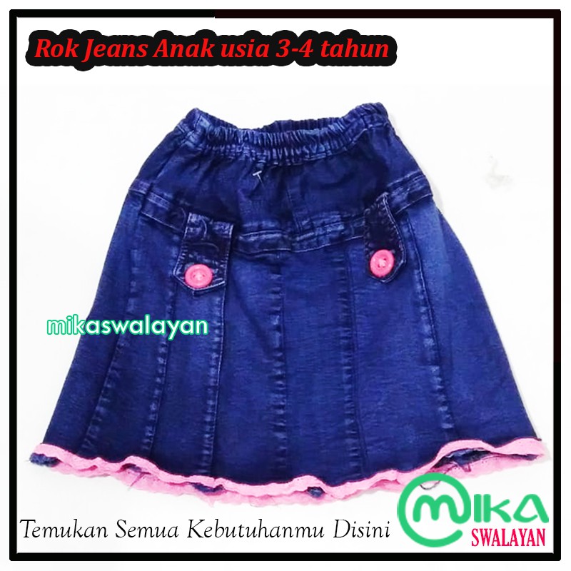Rok Jeans Anak | Rok Jeans Pendek | Rok Jeans Kancing | Rok Jeans Anak Perempuan Renda COD