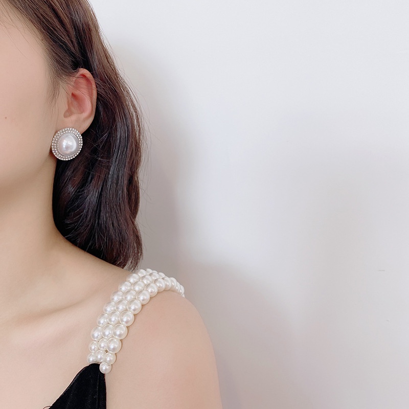 Shuling 925 Silver Needle Summer Korean Style Earrings High Sense Pearl Earrings Female Ear Studs Wholesale