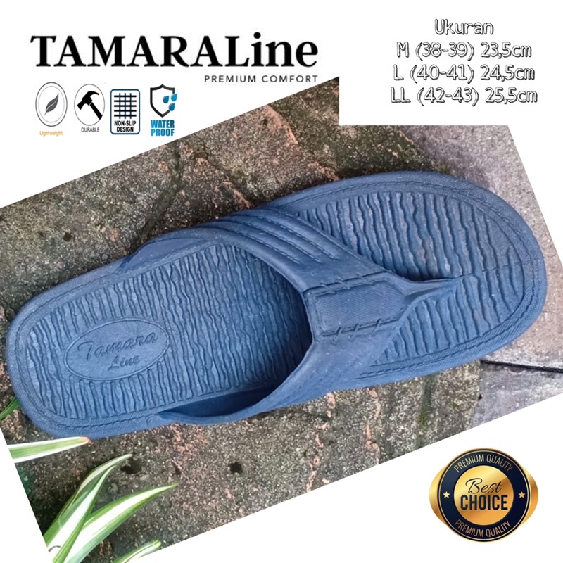 Sandal Jepit Karet Pria Wanita Unisex Dewasa / Remaja - TAMARALINE 121 / Bahan Premium Lentur Empuk Ringan Kuat Anti Slip Anti Air / Model Sandal Casual Santai Rumah Hotel Outdoor Kamar Mandi Murah Original