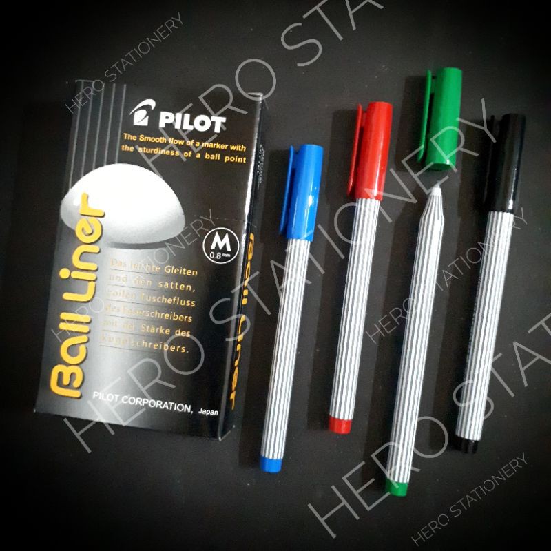 

Pen ballpen pilot original asli ball liner balliner medium 0.8 mm
