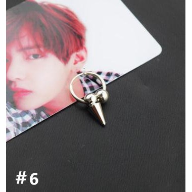 [Bayar Di Tempat]1 pcs KPOP BTS SUGA bt21 Hip Hop Punk Earring Jewelry Stud Stud earring