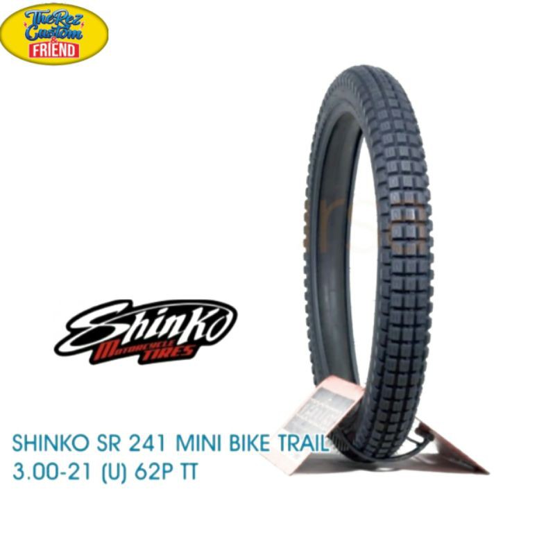 (PO) ban shinko SR241 3.00-21 Front Trial/vintage