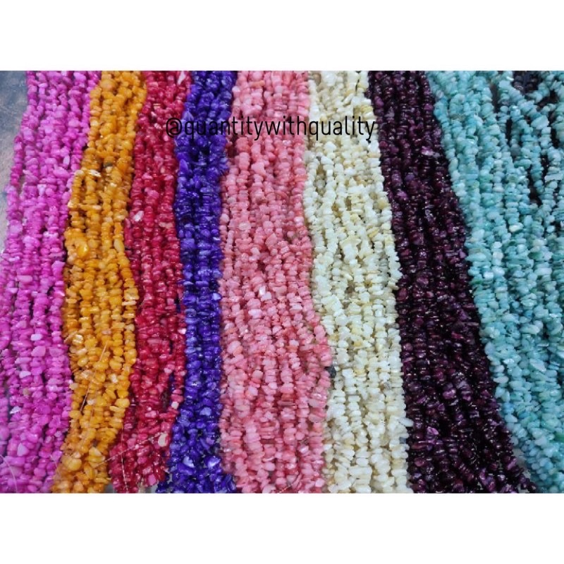 kerikil kerang panjang +/-70cm bahan kalung gelang