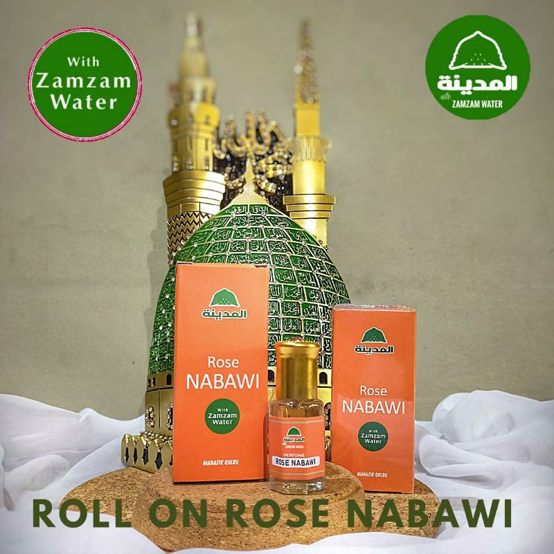 Parfum Roll On Al Madina Aroma Haramain Oud Kiswah Hajar Aswad Rose Nabawi Rawdah