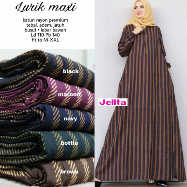 Model Gamis Lurik Terbaru