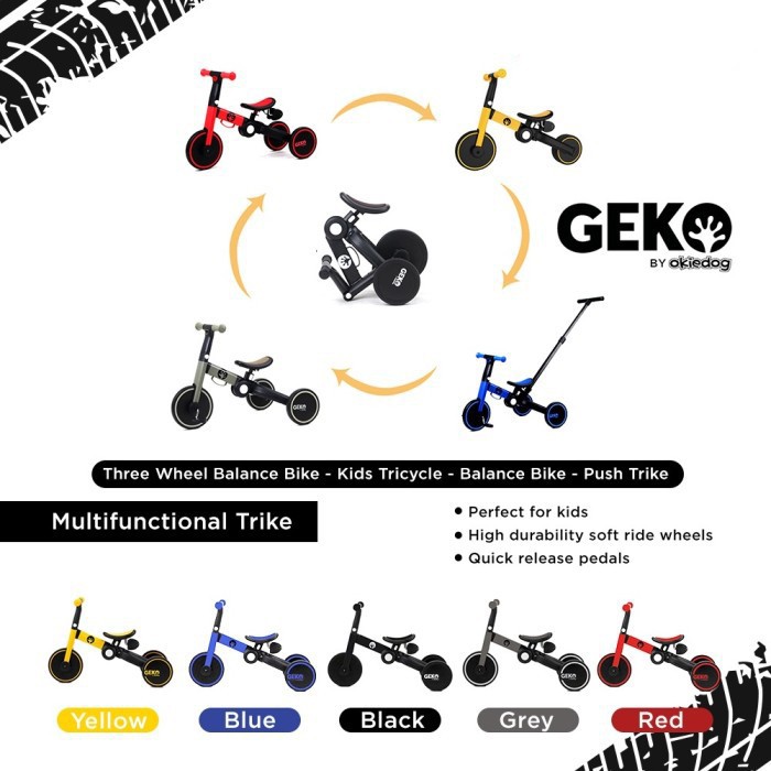 GEKO 5 IN 1 BIKE WITH STICK