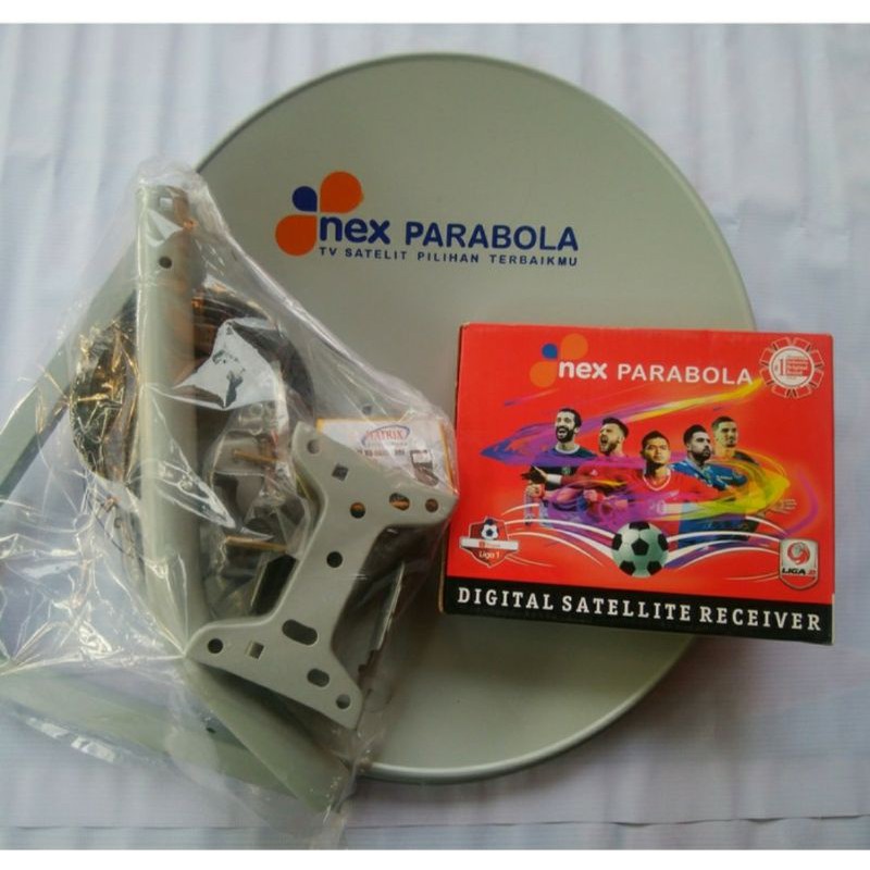 Paket lengkap parabola mini 45cm nex parabola + Resiver nex parabola