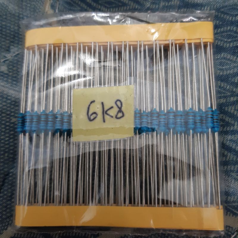 Resistor 6k8 1/4W metal film taiwan 1%