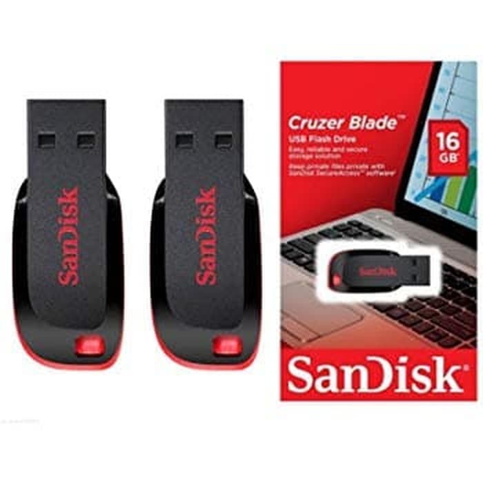 COMBO set 2pcs Flashdisk USB Sandisk Cruser Blade 16GB FD 16GB