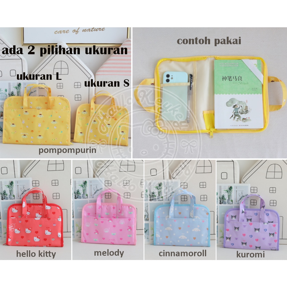 

tas map organizer hello kitty melody cinnamoroll pompompurin kuromi