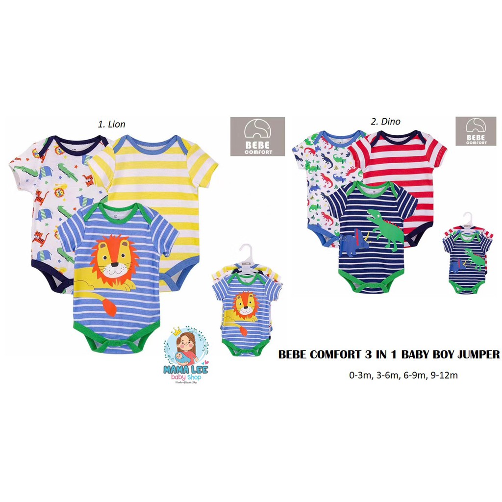 BEBE COMFORT 3 IN 1 JUMPER BABY BOY / BAJU BAYI LAKI OVERALL IMPOR / NEW BORN ./ KADO BAYI GIFT SET