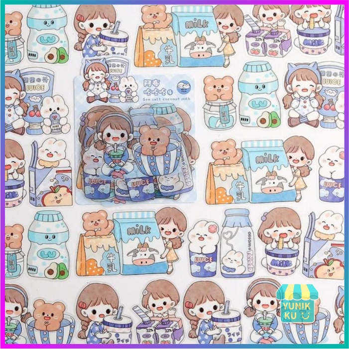 

STIKER EDISI MILK SHAKE DEKORASI ISI 24PCS