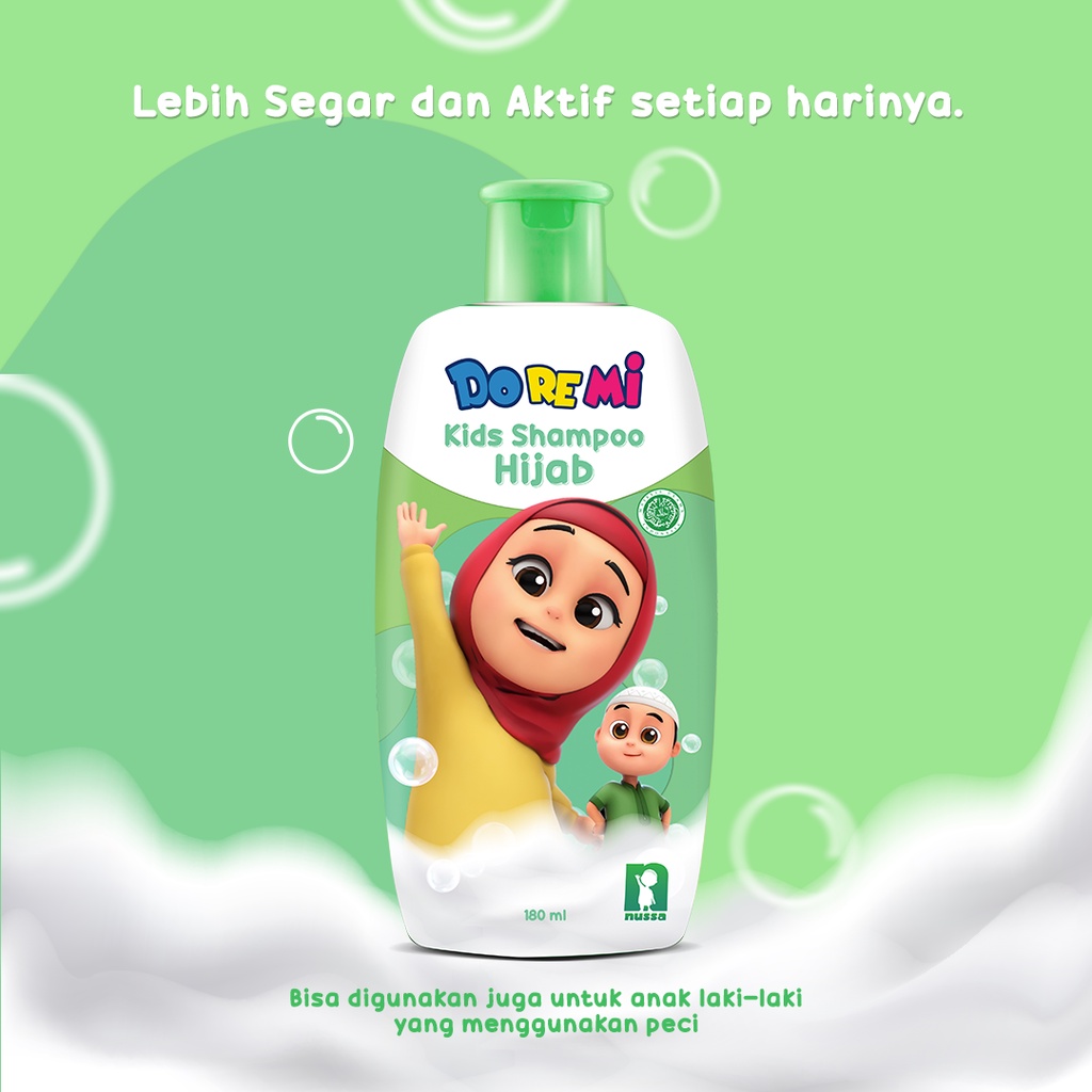 Doremi Nussa Kids Shampoo 180 ml - Shampo Anak Hijab Halal 180ml