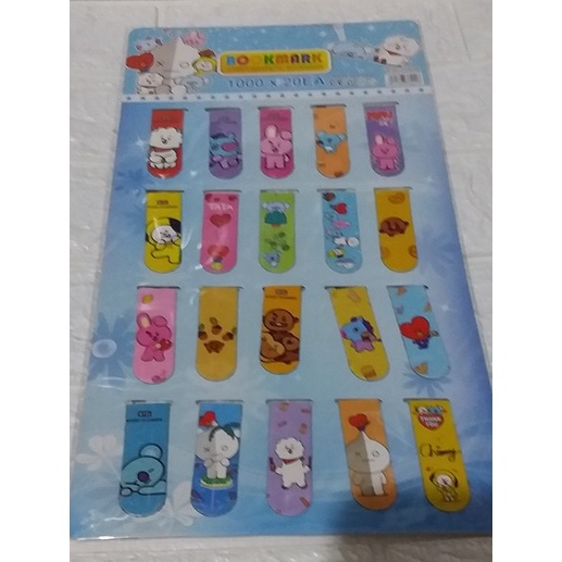 Pembatas buku magnet harga perlembar isi 20 pcs