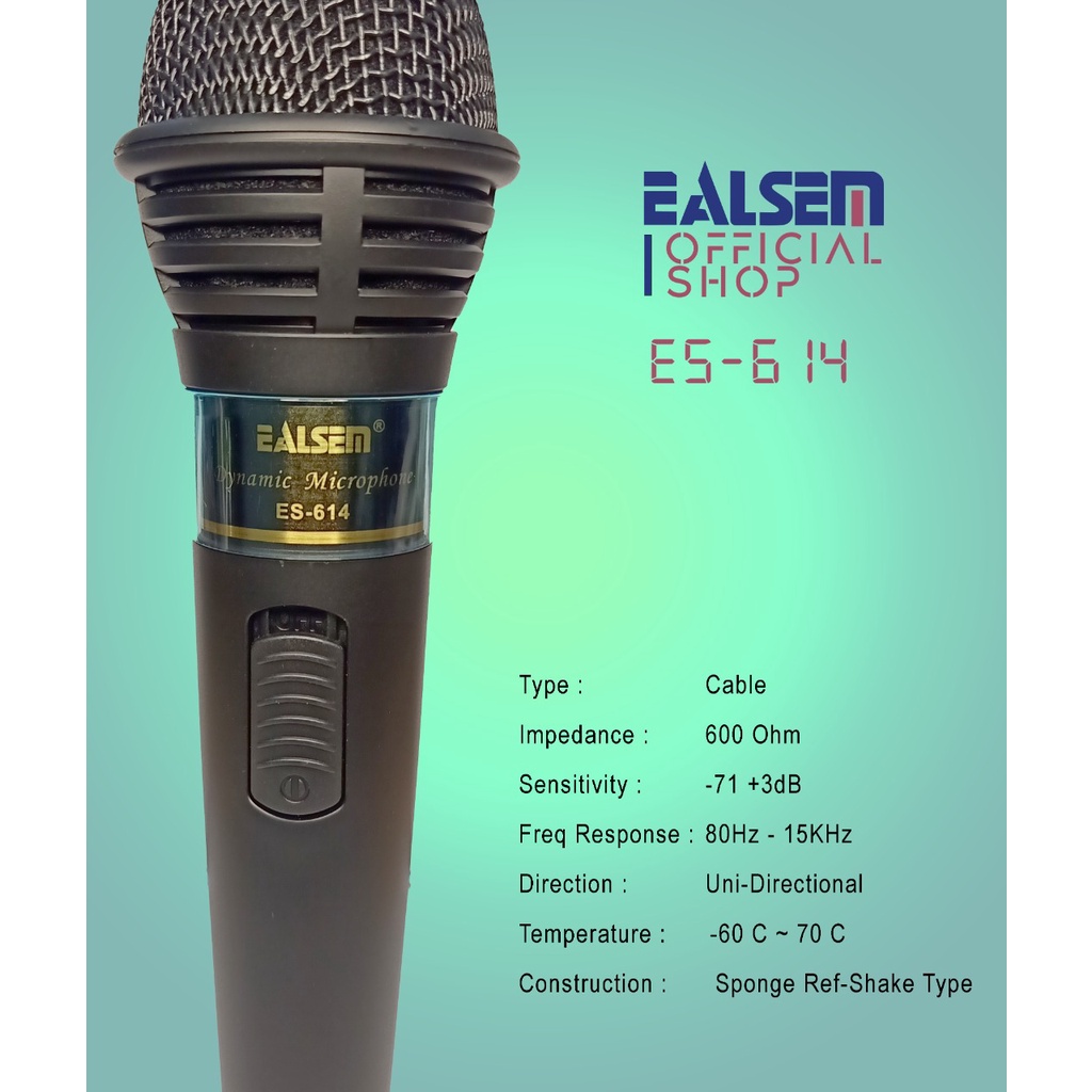 Ealsem - Mikrophone ES-614 Kabel 5 meter