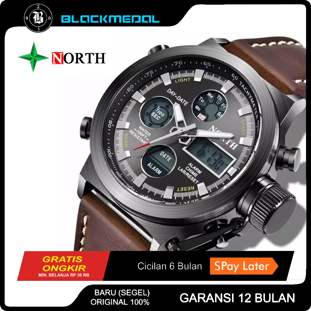 North n 6022 LED Sport Pria Militer LED Jam Tangan Pria