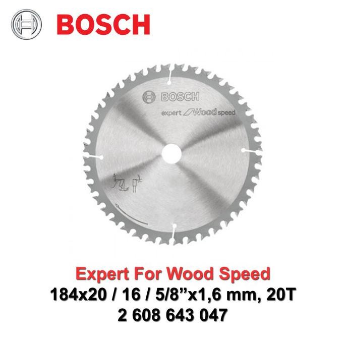 BOSCH Circular Saw Blade For Wood Speed / Mata Gergaji 7&quot; X 20 T (047)