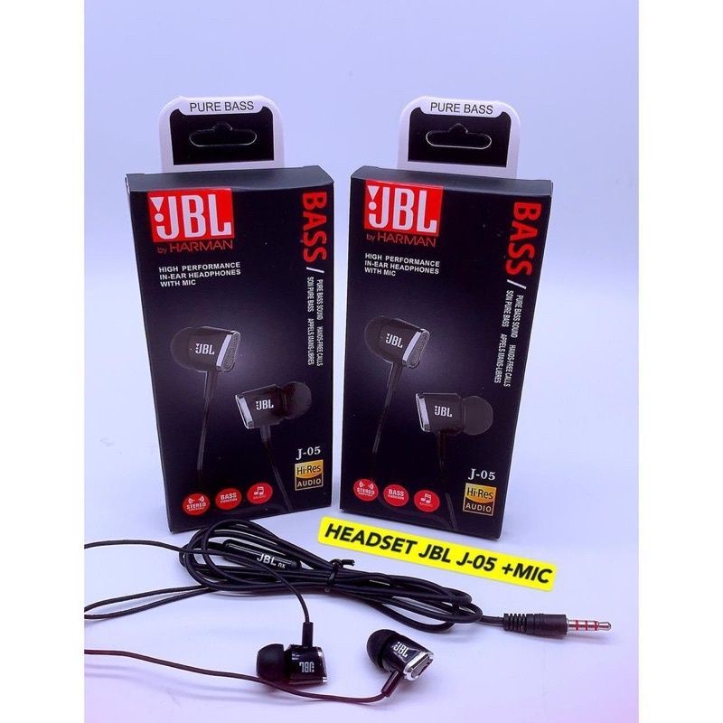 HF HEADSET JBL J-05 PURE BASS SOUND + MIC SUARA BAGUS