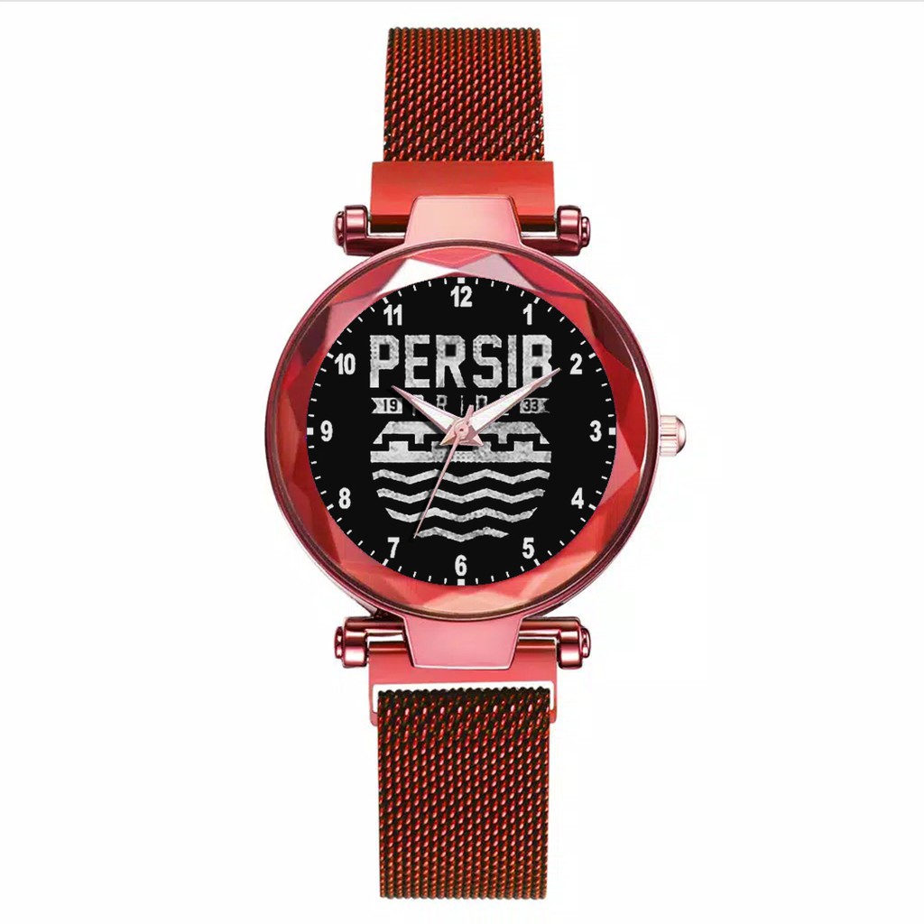 Jam Tangan Wanita Custom - Ladies Viking PERSIB MOTIF 10 Free Box &amp; Batre Cadangan