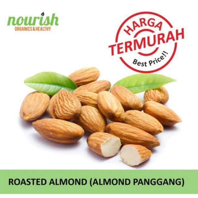 

500gr Kacang Almond Panggang Kupas Tawar ( Roasted Whole Almond )