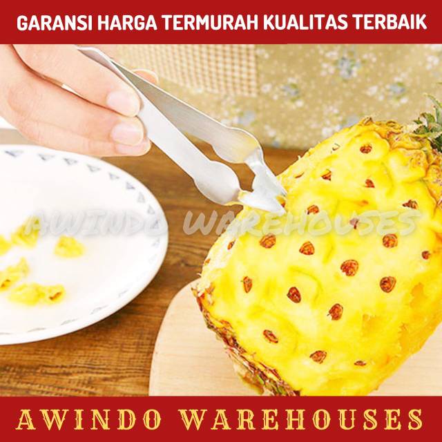 ALAT DAPUR CABUT PENCABUT PENGUPAS CAPIT CAPITAN BUAH MATA BIJI NANAS STAINLESS STEEL