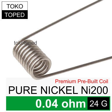 Pure Nickel Pre-Built Coil 0.04 ohm 24 awg | Ni200 nikel wire ni 200