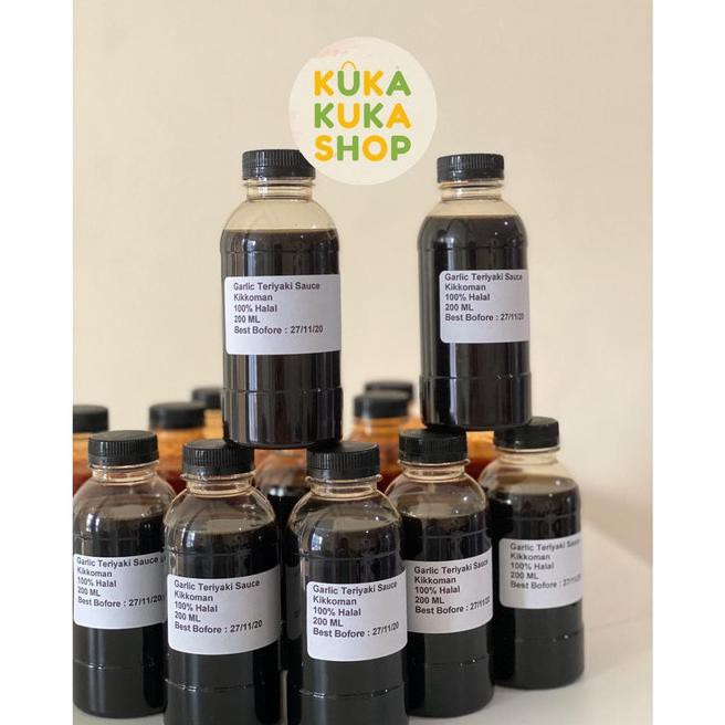 

0zyh saus teriyaki garlic by kikkoman 200ml cocok utk marinasi / saus cocol fky0